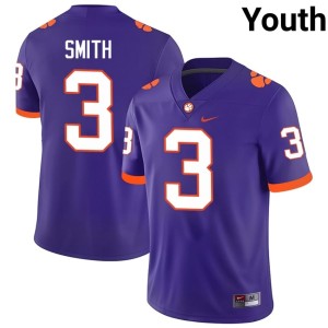 Purple Player College Football Tiger Town #3 Tristan Smith Youth Jerseys 559748-976