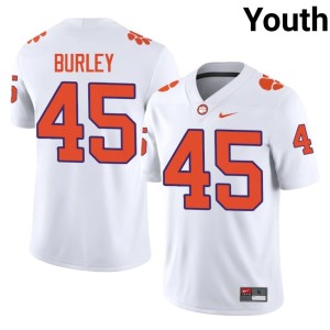 White #45 High School CFP Champs College Football Vic Burley Youth Jersey 970672-795