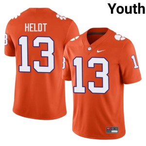 Orange #13 Will Heldt College Football Clemson University Tigers Youth University Jersey 871570-207