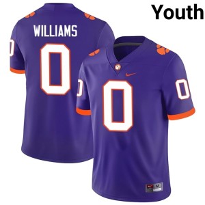 Purple Youth Antonio Williams #0 College Football 2026 Clemson National Championship Jersey 415122-805