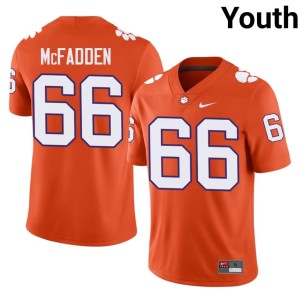 Orange Stitched #66 Banks McFadden CLEM College Football Youth Jerseys 623981-685
