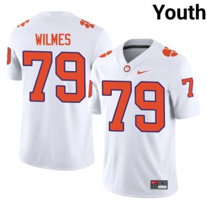 White Clemson University High School College Football #79 Braden Wilmes Youth Jerseys 157856-377