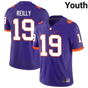 Purple College Football Limited Youth Brayden Reilly CLEM #19 Jersey 393953-633