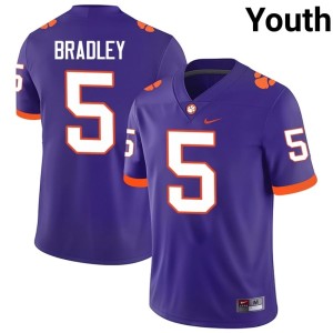 Purple College Football Limited Brock Bradley #5 Youth CLEM Jerseys 673711-989