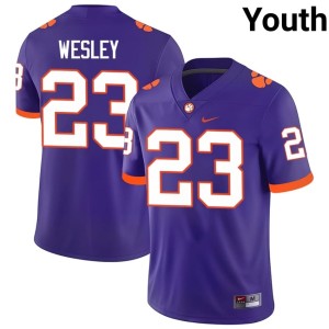 Purple Clemson College Football Youth C.J. Wesley #23 Player Jersey 599449-696