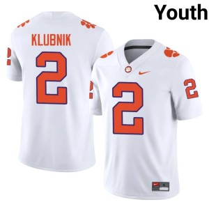 White Replica #2 Cade Klubnik CLEM Youth College Football Jersey 913589-861