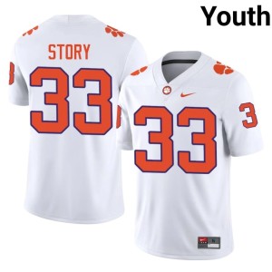 White Youth College Football Alumni #33 Caden Story Tiger Town Jersey 699068-146