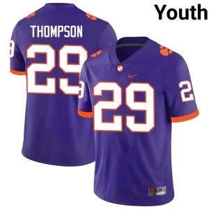 Purple #29 University College Football CLEM Youth Champ Thompson Jersey 296035-852