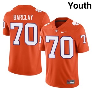 Orange Chance Barclay Clemson Tigers College Football Youth Stitched #70 Jersey 314320-788
