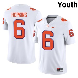 White Youth #6 DeAndre Hopkins Clemson National Championship Player College Football Jersey 116940-378