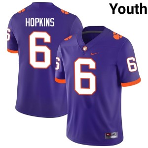 Purple Clemson University Tigers #6 College Football DeAndre Hopkins Youth High School Jerseys 453445-349