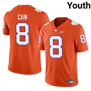 Orange #8 Deon Cain College Football Official Youth Tigers Jersey 483039-598