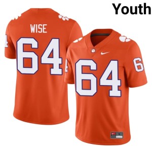 Orange College Football Youth Grant Wise #64 Game Tigers Jerseys 478579-384