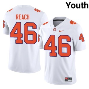 White Stitched Youth Tigers #46 Jackson Reach College Football Jersey 724220-103