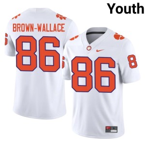 White #86 College Football Youth 2026 Tigers Jaylen Brown-Wallace Jersey 498747-746