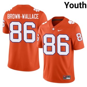 Orange Youth Limited Jaylen Brown-Wallace #86 Clemson Tigers College Football Jersey 991794-436
