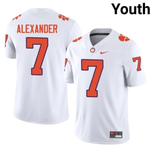 White Stitched College Football #7 Youth Jeremiah Alexander Clemson National Championship Jerseys 849792-676