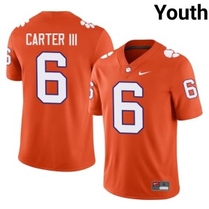 Orange Stitched #6 College Football Jerome Carter III Youth CU Jersey 837815-490