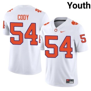 White Youth NCAA College Football Tiger Town Kam Cody #54 Jerseys 138556-836