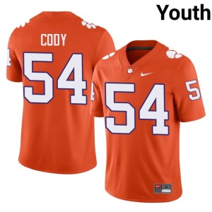 Orange Tiger Town College Football #54 Youth Kam Cody High School Jerseys 986826-847