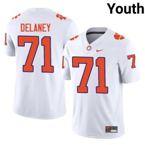 White Youth CFP Champs College Football Leo Delaney Replica #71 Jersey 120249-845