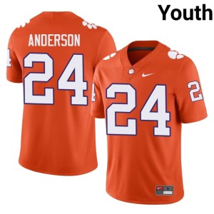 Orange Logan Anderson Clemson University Tigers #24 2026 College Football Youth Jersey 655190-184