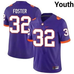 Purple College Football #32 Youth CU Player Michael Foster Jersey 505992-528