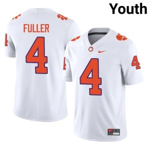 White Youth #4 College Football CLEM Game Steve Fuller Jerseys 865945-312