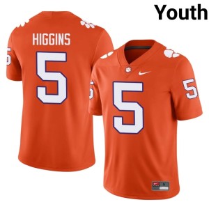 Orange College Football Youth Tee Higgins #5 2026 Clemson National Championship Jerseys 646925-269