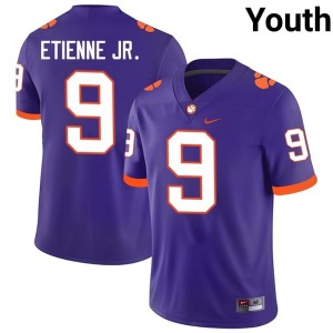 Purple 2026 Tiger Town College Football Youth #9 Travis Etienne Jr. Jersey 933415-483