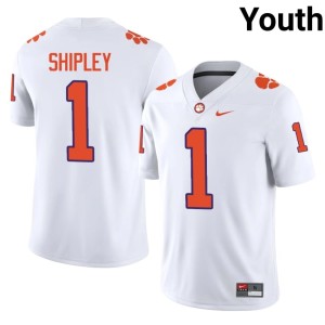 White #1 Clemson Youth College Football 2026 Will Shipley Jersey 337328-178